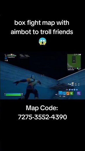 Box fight map with Aimbot to Troll Friends 😱