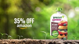 Take 35% off your favorite Sprout products on Amazon for the month of February. | Sprout Organics