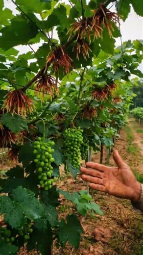 Have You Ever Seen Grapevines Growing Roots Like This? #farminglife #farming #harvesting