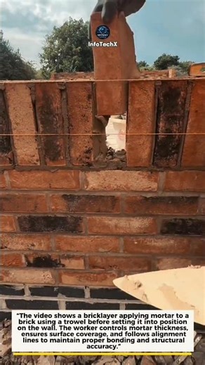 Precision Bricklaying Technique for Perfect Walls #Masonry #Builder #DIY