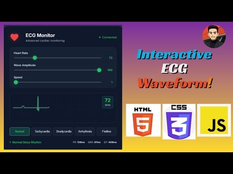 Build an ECG Display with HTML, CSS & JavaScript – Live Heartbeat UI