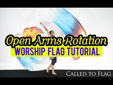 Worship Dance Flags Tutorial // Open Arms Rotation // Basic Choreography Ft: Claire CALLED TO FLAG