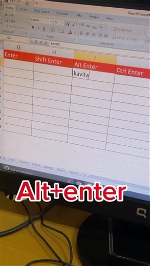 💻 Excel Shortcut Trick – Enter Key का कमाल!#ExcelTricks#ExcelTips#MSExcel#ComputerCourse#Excelshort