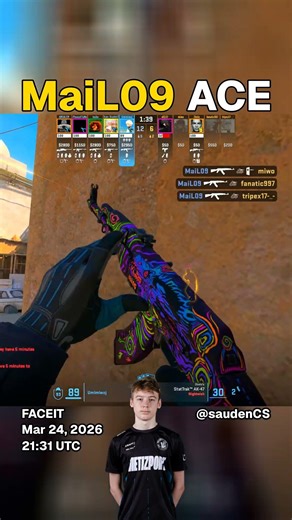 MaiL09 - ACE | FACEIT CS2 Highlight | Mar 24, 2026 21:31 UTC | Dust2
