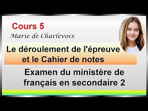 Examen du ministère en français ✔️ Être prêt le jour J (Cours 5) — Marie de Charlevoix🌷