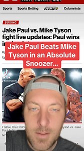 Jake Paul beats Mike Tyson in an absolute snoozer. #fypviralシ #viralvideoシ #fypシ #jakepaul #miketyson #boxingday #fighter #Boring #setup #crazy #Wow | Joe Larson