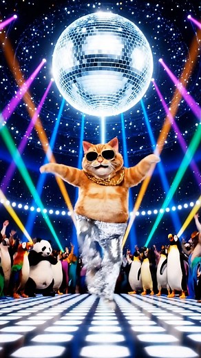 Disco never died — it just grew whiskers#GreenEnergy #SolarEnergy #GoSolar #SustainableLiving #EcoFriendlyLiving #TBT #dancefitness #dancechallenge #funnypictures #fun #fundraising #funky #dancewear #funny #funnymemes #dancers #BrightFuture #AIInnovation | SunSpark Solar Solution