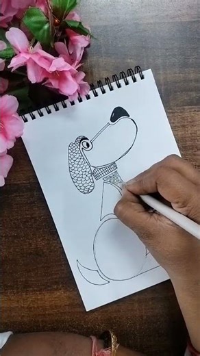 "Zentangle pup ♥️ #zendoodle #drawing #shorts #art #youtube #subscribe #painting #actingchallenge
