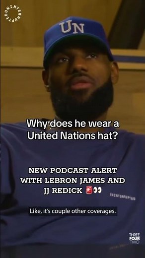 🏀 Why does Lakers Lebron James wear a UN hat? #nba #lebron #lebronjames