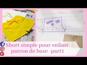 Patron de short pour enfant - patron de base