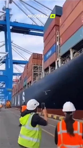 Massive port fail caught on camera. Dock workers were loading containers onto a cargo ship — until someone clearly messed up big time. Containers started crashing down like dominoes. Someone’s getting a huge fine… or a one-way ticket out of the job. #dockworkers #cargoaccident #containercrash #viralvideo #oops #logistics #fail #ship #port #sea #what #stupid #pier | The.worldai
