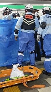 茅ヶ崎駅 人身事故発生後の様子（2023年4月14日）
