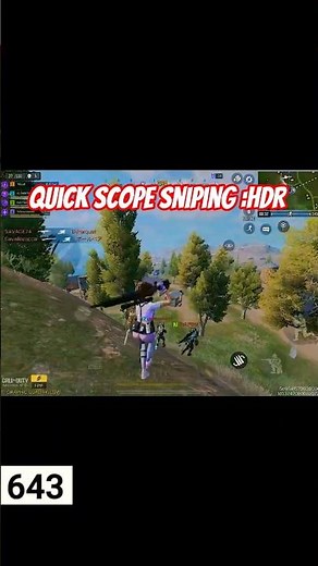 Quick Scope Sniping :HDR #codm #quickscope #1vs3clutch #callofdutymobile