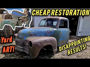 Extreme Budget Restoration on a Rusty 1948 GMC. Turning Scrap Metal Into Yard Art