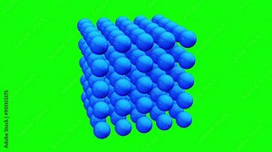 Different states of matter solid state 3d motion diagram. Set of matter chemistry water, illustration of ice and water matter. Available in FullHD video render footage Stock Video
