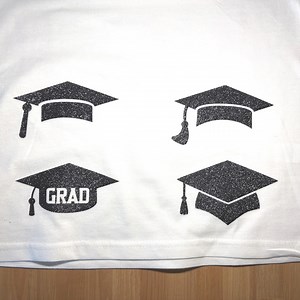 Glitter Graduation Cap Iron-on Decal: Heat Transfer Vinyl - Etsy