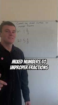 Converting MIXED NUMBERS to IMPROPER FRACTIONS… #gcsemaths #tomstutoring #mathstutor