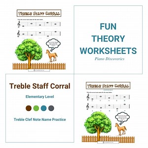 Treble Staff Corral, Elementary Theory Note Name Practice - Etsy