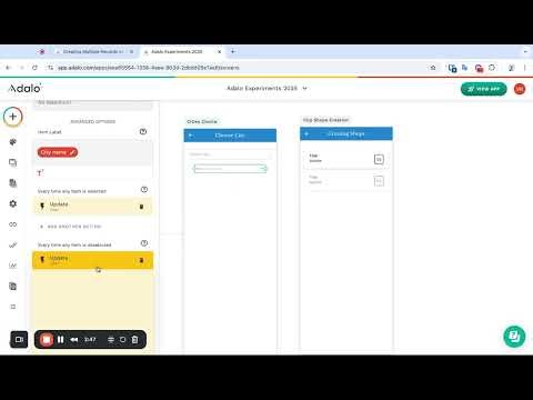 Adalo Hints: creating multiple Records using Multiselect Dropbox and Countdown