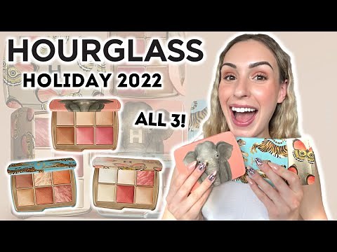 HOURGLASS HOLIDAY 2022 PALETTES | BUTTERFLY, ELEPHANT, TIGER | AMBIENT LIGHTING EDIT SWATCHES/REVIEW