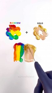 1.4M views · 8.7K reactions | Watch Rainbow and Gold Colors Mixed Together! #colormixing #mixing #mixingthings #art #asmr #satisfying #relaxing #guessthecolor #mixedcolors #artcraftblend | Art Craft Blend | Facebook