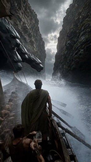 Odysseus sails through a whirlpool & monsters. Preview of our new film on Odysseus in The Odyssey.