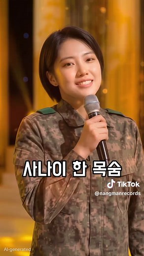 여군의 힘찬 무대: '사나이 한 목숨' 공연