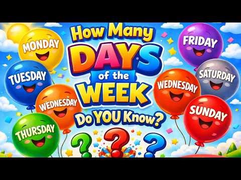 7 Color Balloons Teach Days of the Week 🎈 | Fun Kids Learning Song