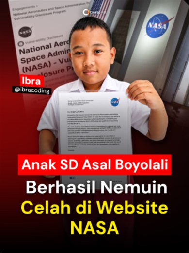 Dulu cuma bilang pengen “nge-hack NASA”, sekarang Ibra beneran berhasil nemuin celah dan dapet Letter of Recognition dari NASA. 🚀 Masih SD, tapi rasa penasarannya udah sejauh ini. Menurut IT People, Ibra udah cocok jadi apa nih kelak?