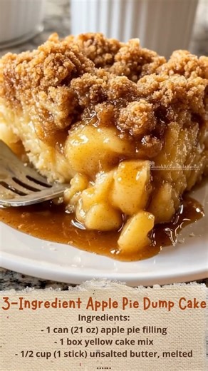 3-Ingredient Apple Pie Dump Cake | Cakecrafted Recipes