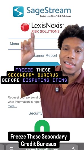 Truth/ Freezing Secondary Credit Bureaus In 2026 To Fix Bad credit❄️