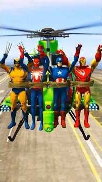 SPIDERMAN X IRONMAN X WOLVERINE 🕷️SAVED BY HULK | Avengers vs DC | #shorts #spiderman #homemaranha