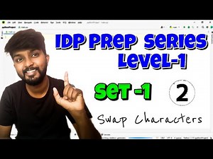#2 Python IDP Preparation Series Level 1 | Set 1 | Swap Characters explained by shiva prasad m