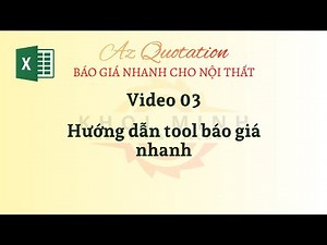 Báo giá nhanh - AzQuotation 2024 - Cách dùng tool báo giá