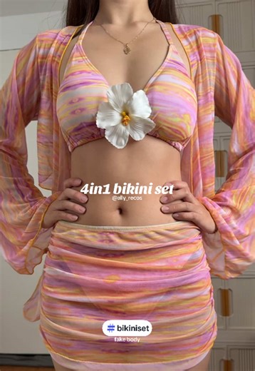 Stylish 4-in-1 Bikini Set for Complete Beachwear