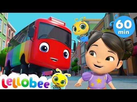 10 Little Color Buses | Lellobe City Farm | Kids Cartoons & Nursery Rhymes | Moonbug Kids