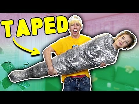 100 LAYERS OF TAPE CHALLENGE ESCAPE!!
