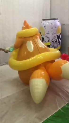 Testing a new double layered pvc inflatable pool toy suit