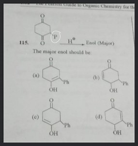 The major enol should be:... | Filo