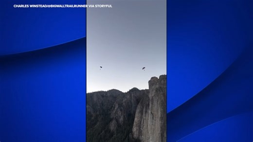 Illegal base jumping seen at Yosemite National Park amid government shutdown