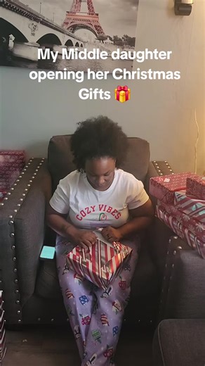 Christmas Gift Opening Moments with Family