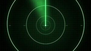 Looping modern submarine radar sonar with object on map