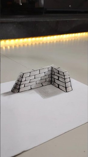 رسم ثلاثي الابعاد سهل للمبتدئين 3d drowning #3d #art #sketch @هاوي رسم