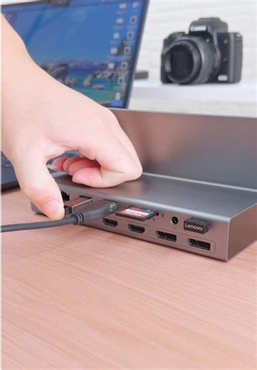 PULWTOP Triple Display Dock = 19-in-1 Zero Clutter! ✨🔌#pulwtop_global #triple #dock #macbook #laptop