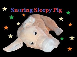 Sleeping Snoring Noisy Pig Soft Toy