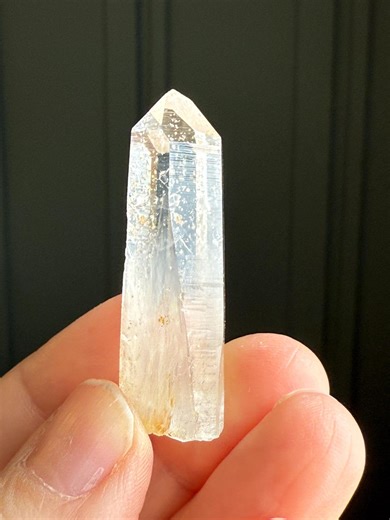 Colombian Blue Smoke   Golden Healer Lemurian Quartz Point, Rare Healing Crystal - Etsy
