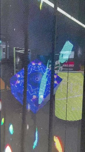 A screen you can see through?! 🤯#ledtech #displaytechnology #leddisplay #shorts