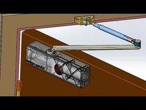 Working principle of a door closer system model HL100 on solidworks 2018!!