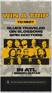 🎸 EVERY NIGHT ON THE SUMMER TOUR we’re giving away a guitar signed by Blues Traveler, Gin Blossoms and Spin Doctors !! ✈️ PLUS we’re giving away a trip to meet us at our show in Atlanta a signed guitar. ❤️ Donate now to support @pablovefoundation and help us fight childhood cancer. 📱 Enter to win round trip travel, hotel, two VIP passes, exclusive side stage viewing, guitar signed by Blues Traveler, Gin Blossoms and Spin Doctors, the chance to meet us all backstage more. 🎰 Donate To Win at: f