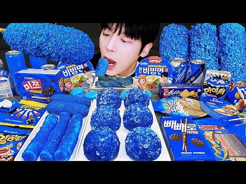 ASMR MUKBANG | GALAXY HONEY JELLY CANDY RECIPE Desserts (Blue Food, Jelly, Noodles Jelly, Ice cream)